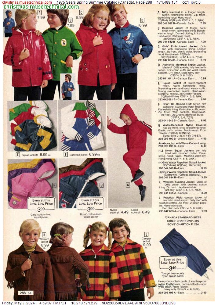 1975 Sears Spring Summer Catalog (Canada), Page 288