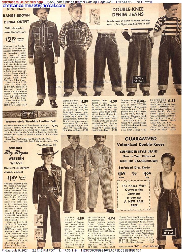 1955 Sears Spring Summer Catalog, Page 341