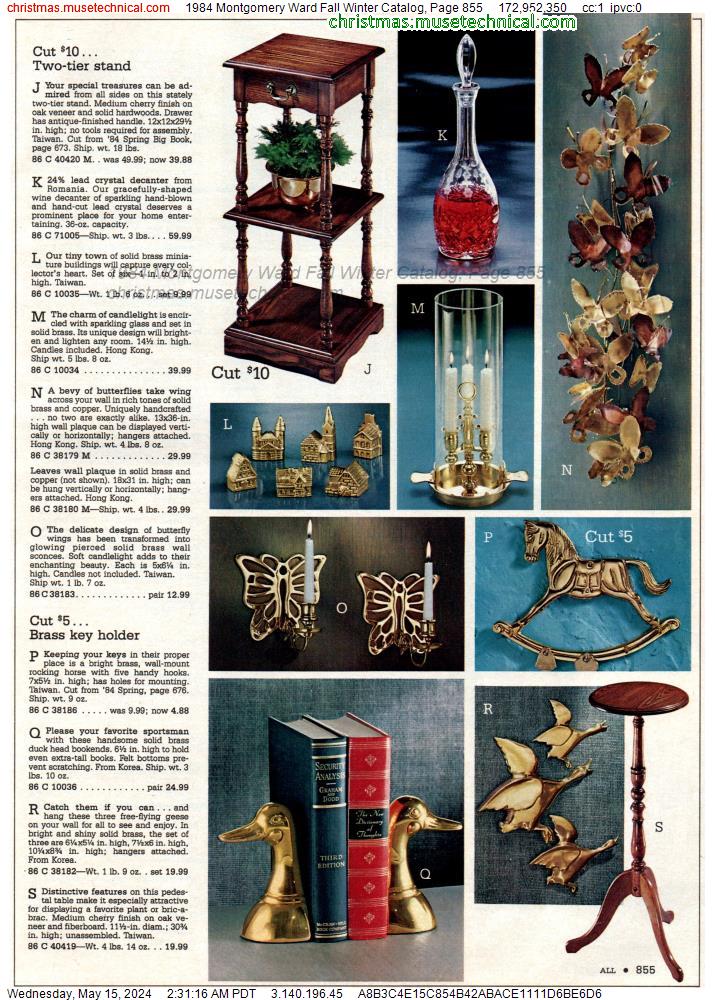 1984 Montgomery Ward Fall Winter Catalog, Page 855