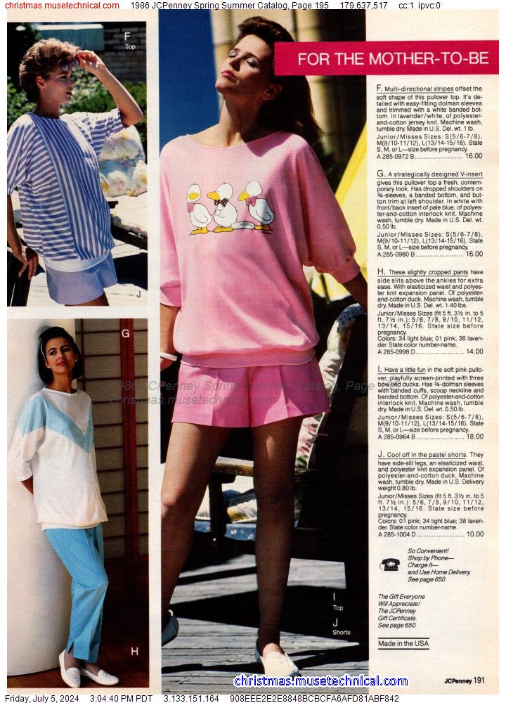 1986 JCPenney Spring Summer Catalog, Page 195