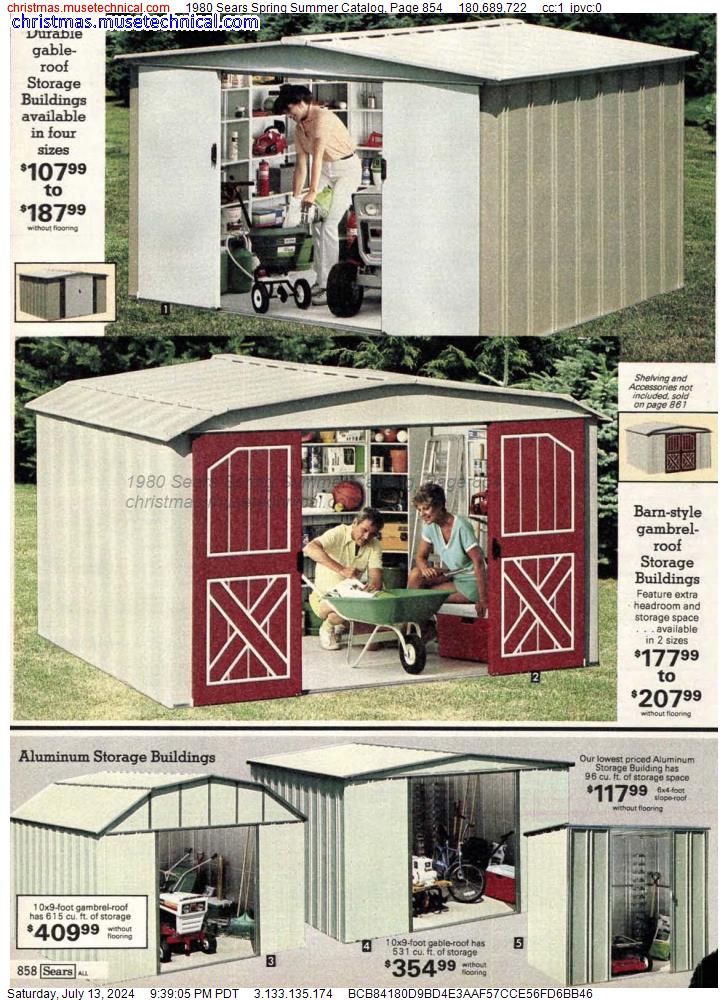 1980 Sears Spring Summer Catalog, Page 854