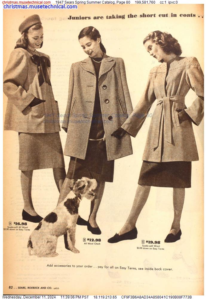 1947 Sears Spring Summer Catalog, Page 80