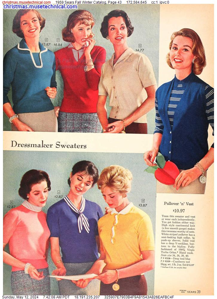 1959 Sears Fall Winter Catalog, Page 43