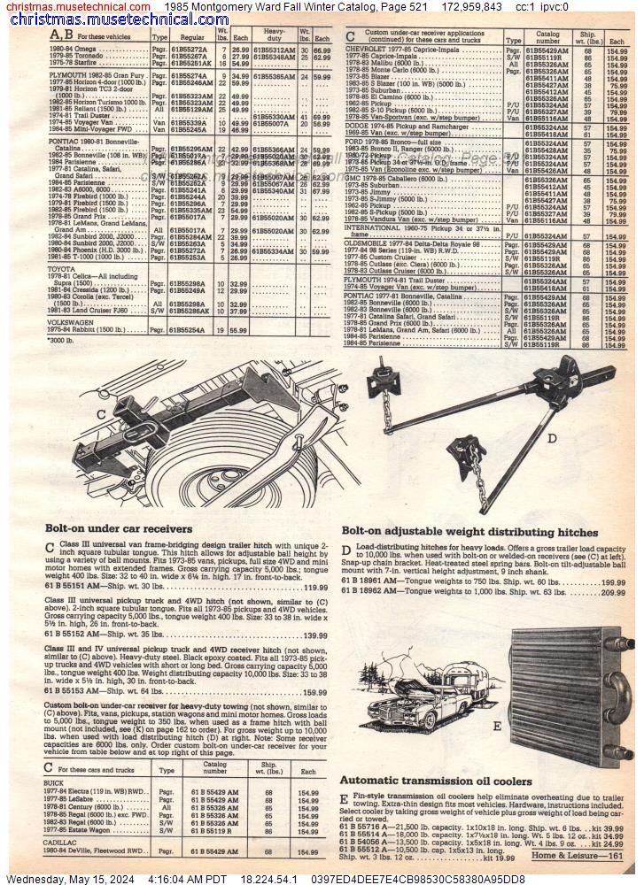 1985 Montgomery Ward Fall Winter Catalog, Page 521