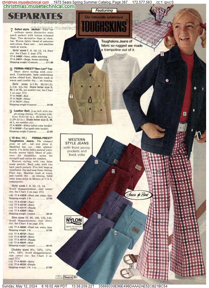1975 Sears Spring Summer Catalog, Page 367