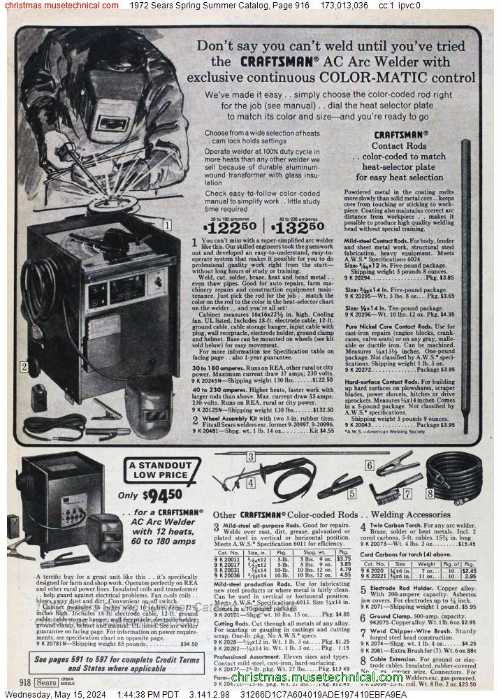 1972 Sears Spring Summer Catalog, Page 916