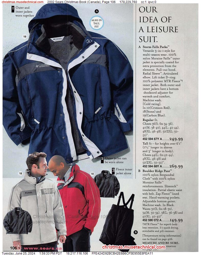 2002 Sears Christmas Book (Canada), Page 106