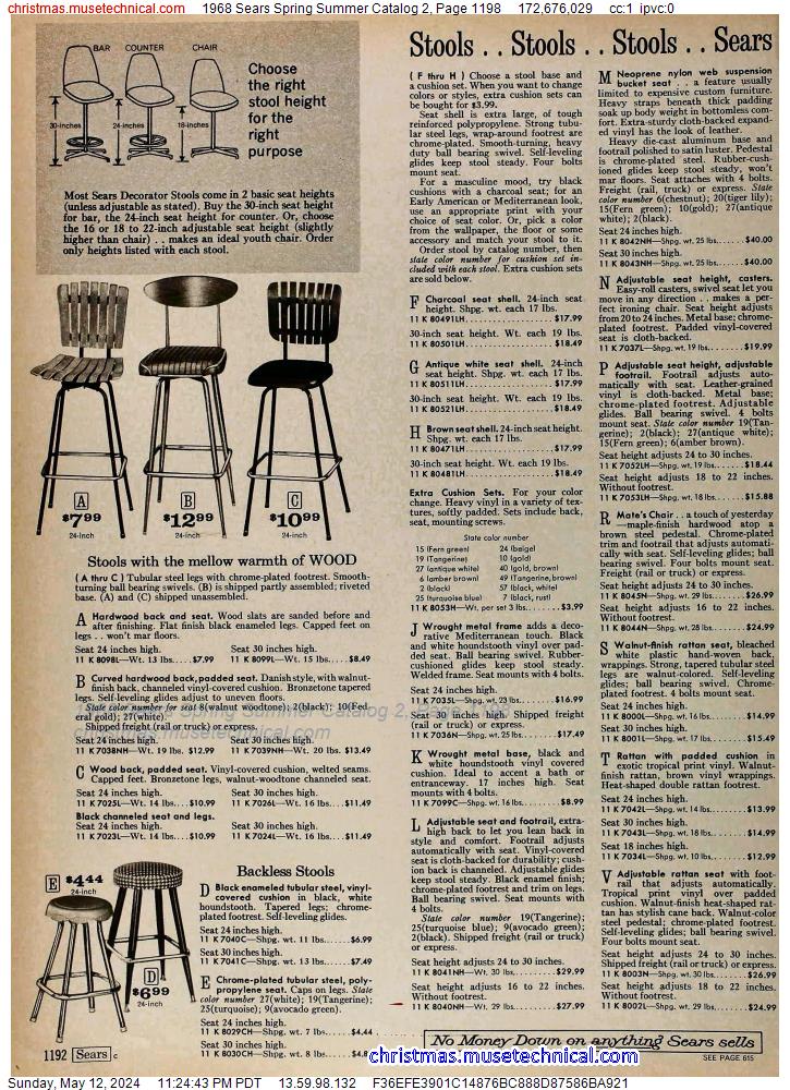 1968 Sears Spring Summer Catalog 2, Page 1198