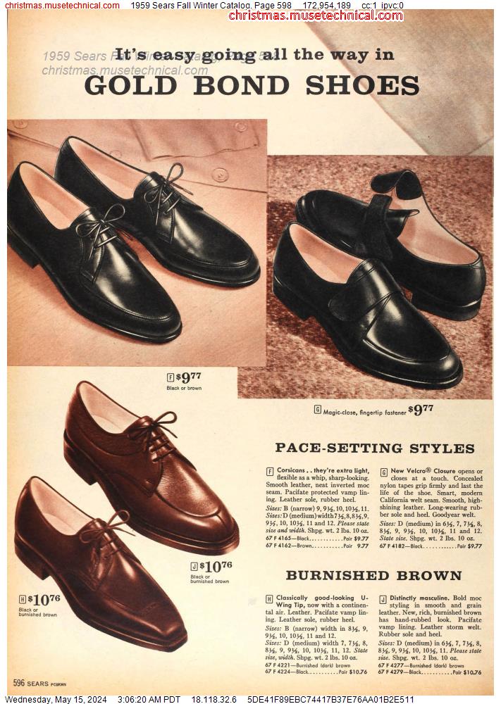 1959 Sears Fall Winter Catalog, Page 598