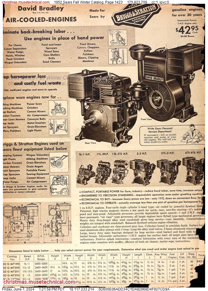 1952 Sears Fall Winter Catalog, Page 1423