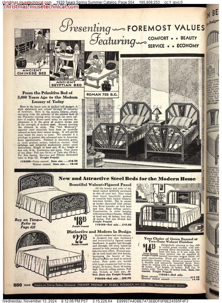 1930 Sears Spring Summer Catalog, Page 554