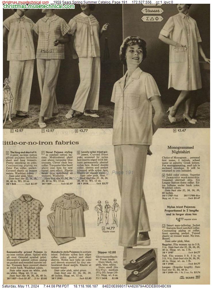 1959 Sears Spring Summer Catalog, Page 191