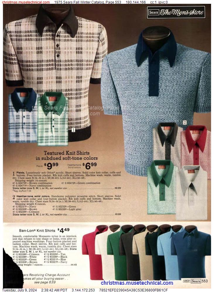 1975 Sears Fall Winter Catalog, Page 553