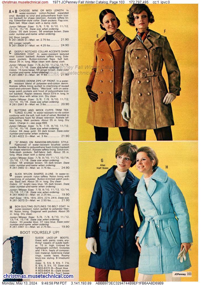 1971 JCPenney Fall Winter Catalog, Page 103