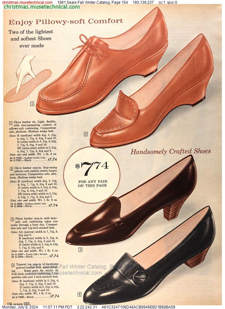 1961 Sears Fall Winter Catalog, Page 154