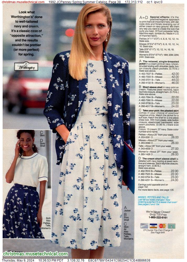 1992 JCPenney Spring Summer Catalog, Page 38
