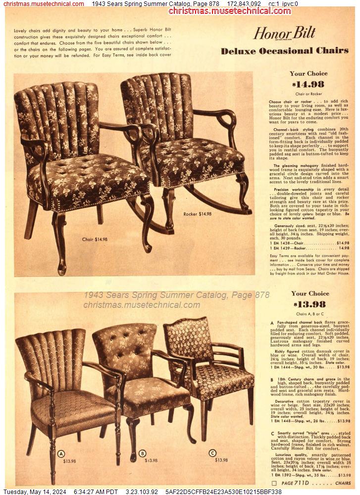 1943 Sears Spring Summer Catalog, Page 878