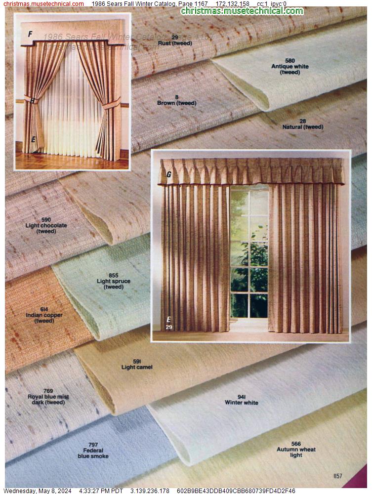 1986 Sears Fall Winter Catalog, Page 1167