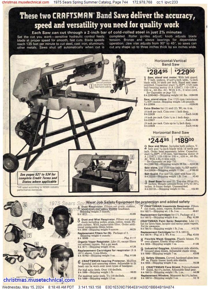 1975 Sears Spring Summer Catalog, Page 744