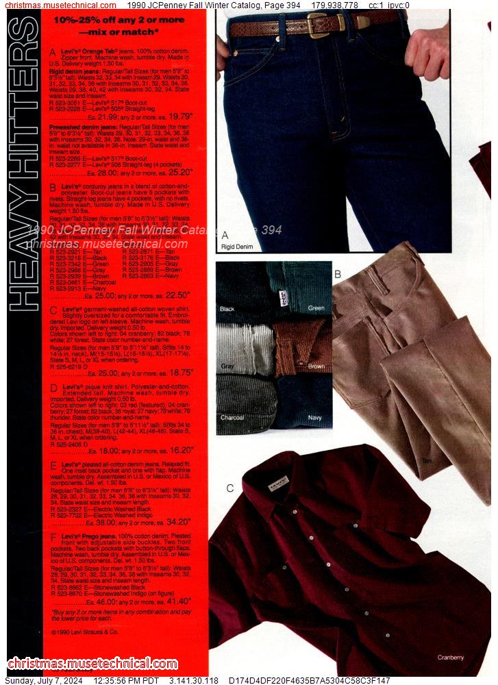 1990 JCPenney Fall Winter Catalog, Page 394