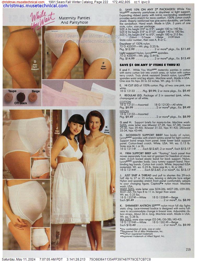 1991 Sears Fall Winter Catalog, Page 222