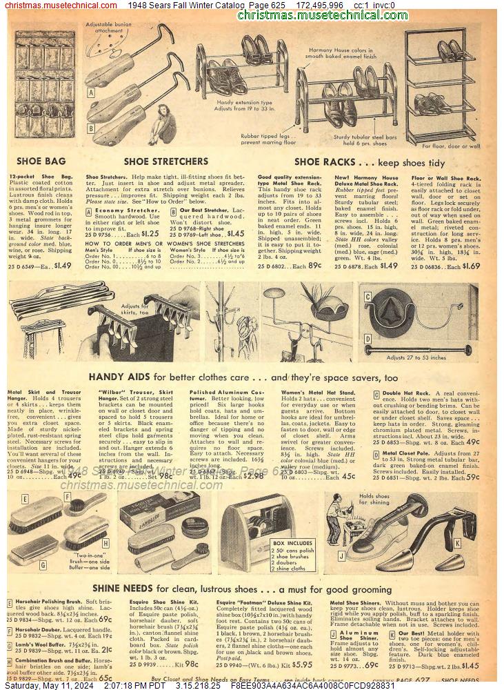 1948 Sears Fall Winter Catalog, Page 625