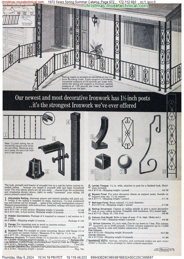 1972 Sears Spring Summer Catalog, Page 972
