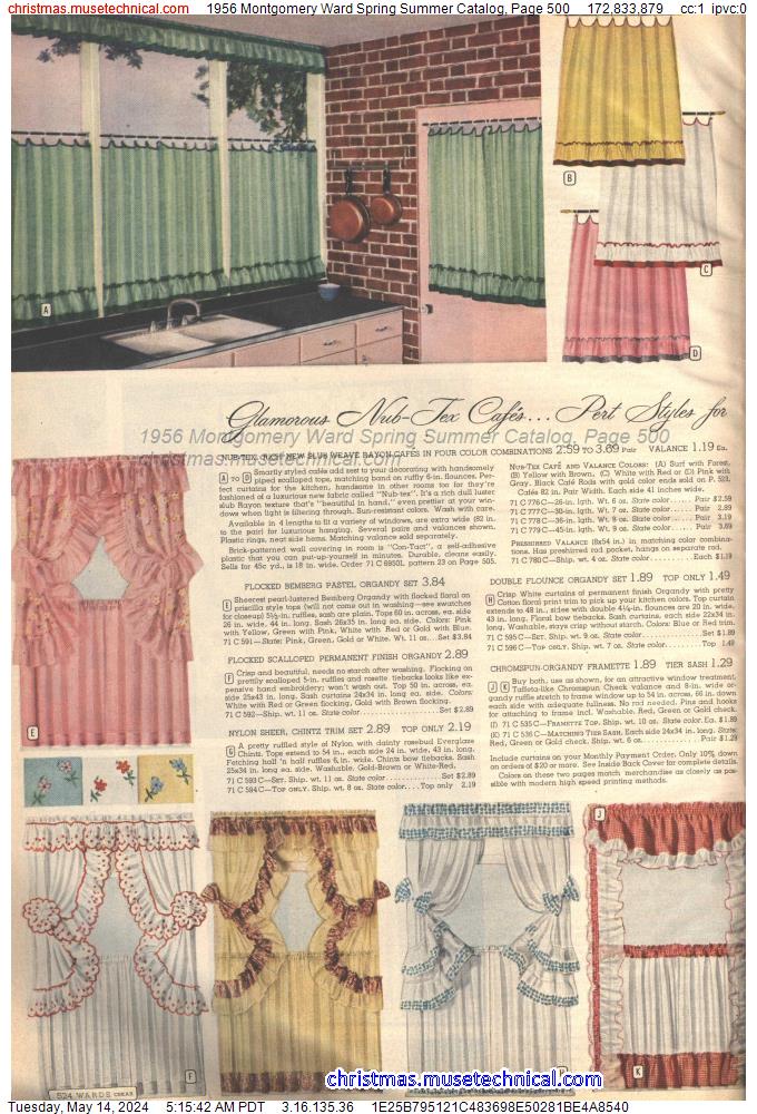 1956 Montgomery Ward Spring Summer Catalog, Page 500