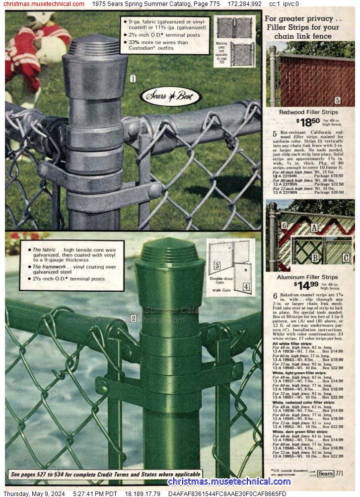 1975 Sears Spring Summer Catalog, Page 775