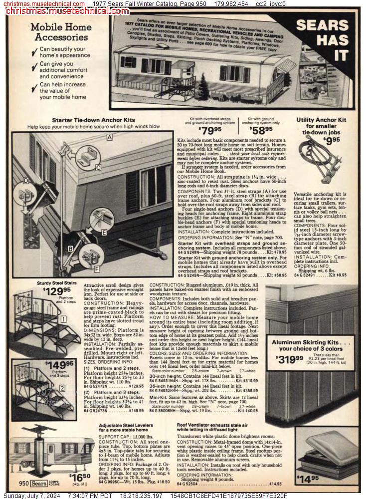 1977 Sears Fall Winter Catalog, Page 950