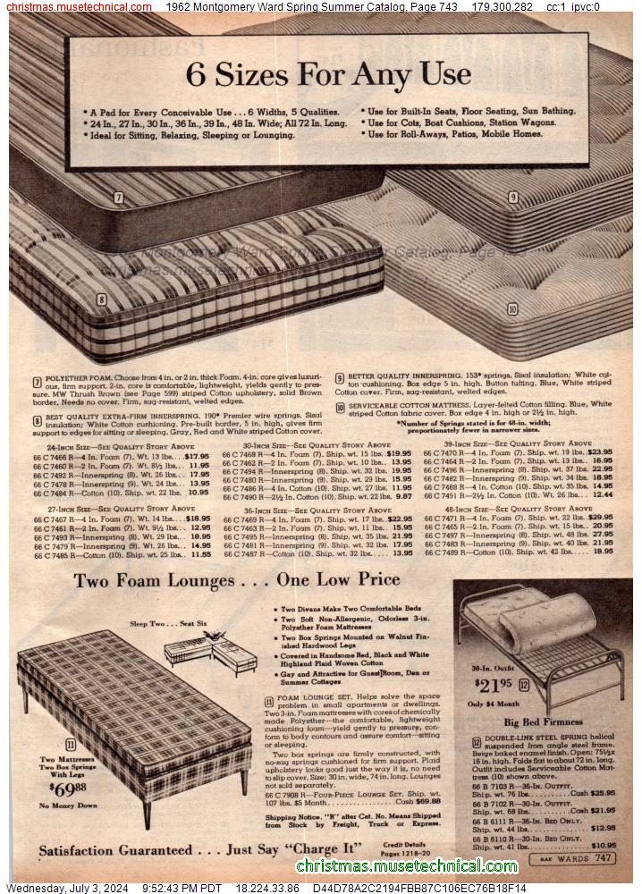 1962 Montgomery Ward Spring Summer Catalog, Page 743