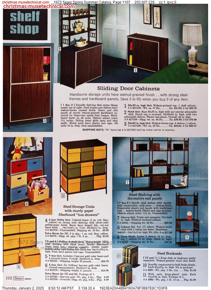 1973 Sears Spring Summer Catalog, Page 1107