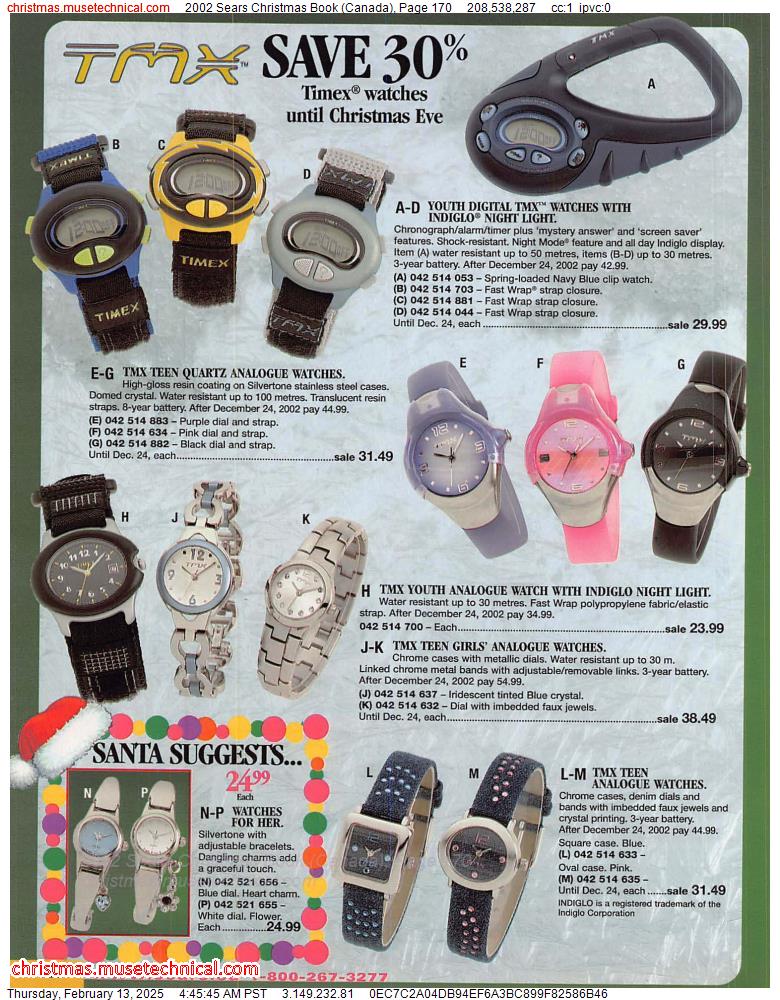 2002 Sears Christmas Book (Canada), Page 170