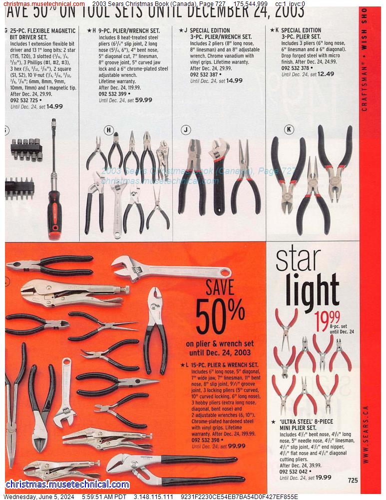 2003 Sears Christmas Book (Canada), Page 727