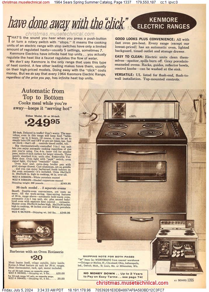 1964 Sears Spring Summer Catalog, Page 1337