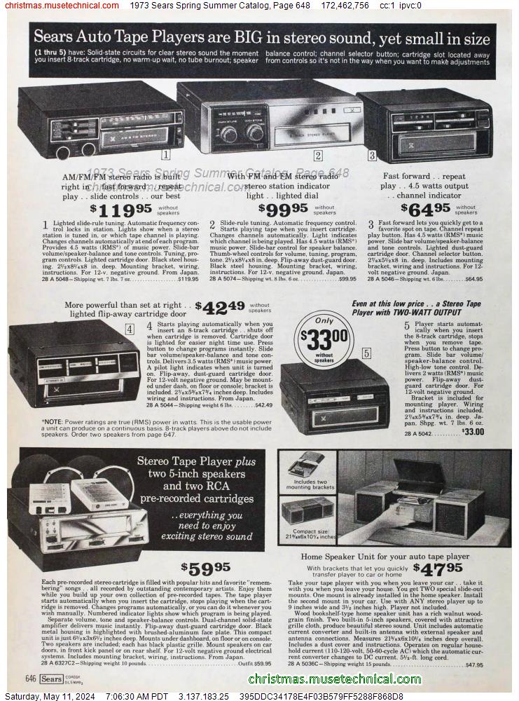 1973 Sears Spring Summer Catalog, Page 648