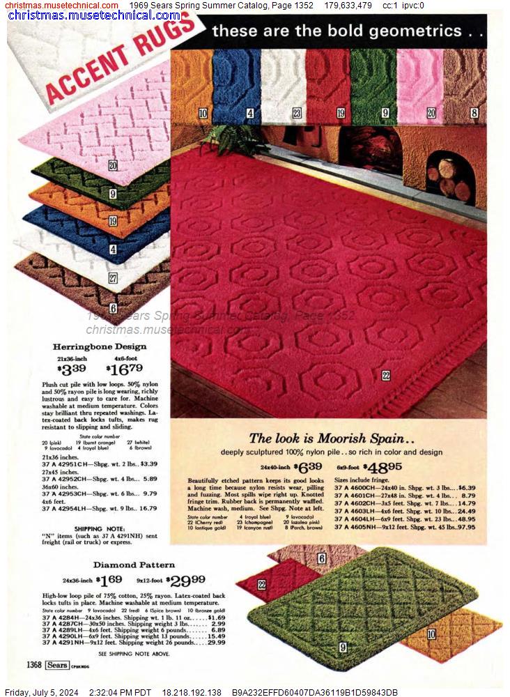 1969 Sears Spring Summer Catalog, Page 1352
