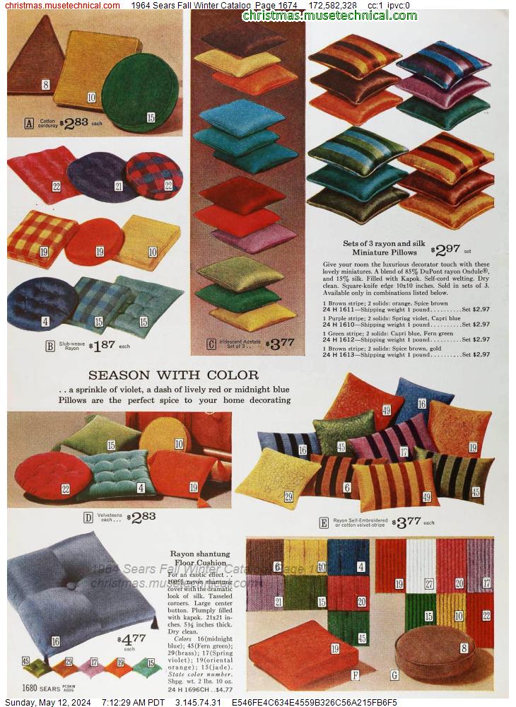 1964 Sears Fall Winter Catalog, Page 1674