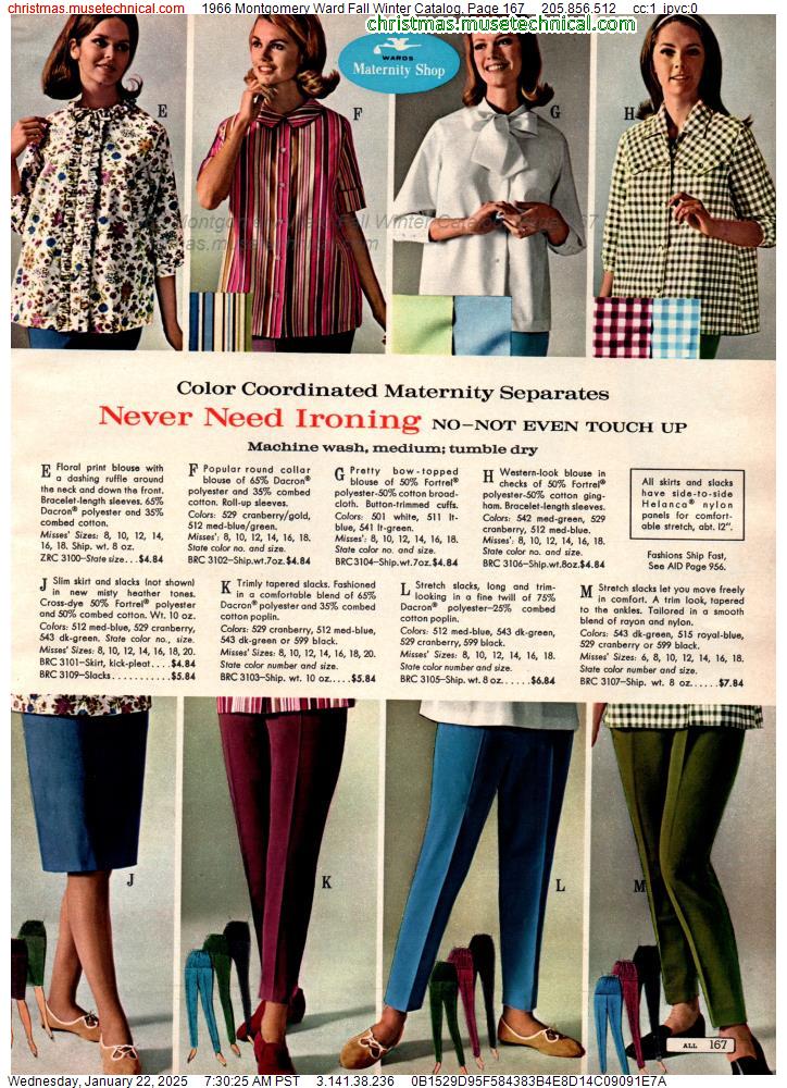 1966 Montgomery Ward Fall Winter Catalog, Page 167