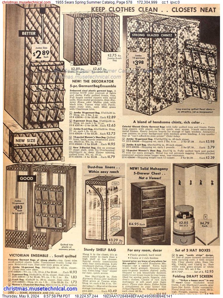 1955 Sears Spring Summer Catalog, Page 578