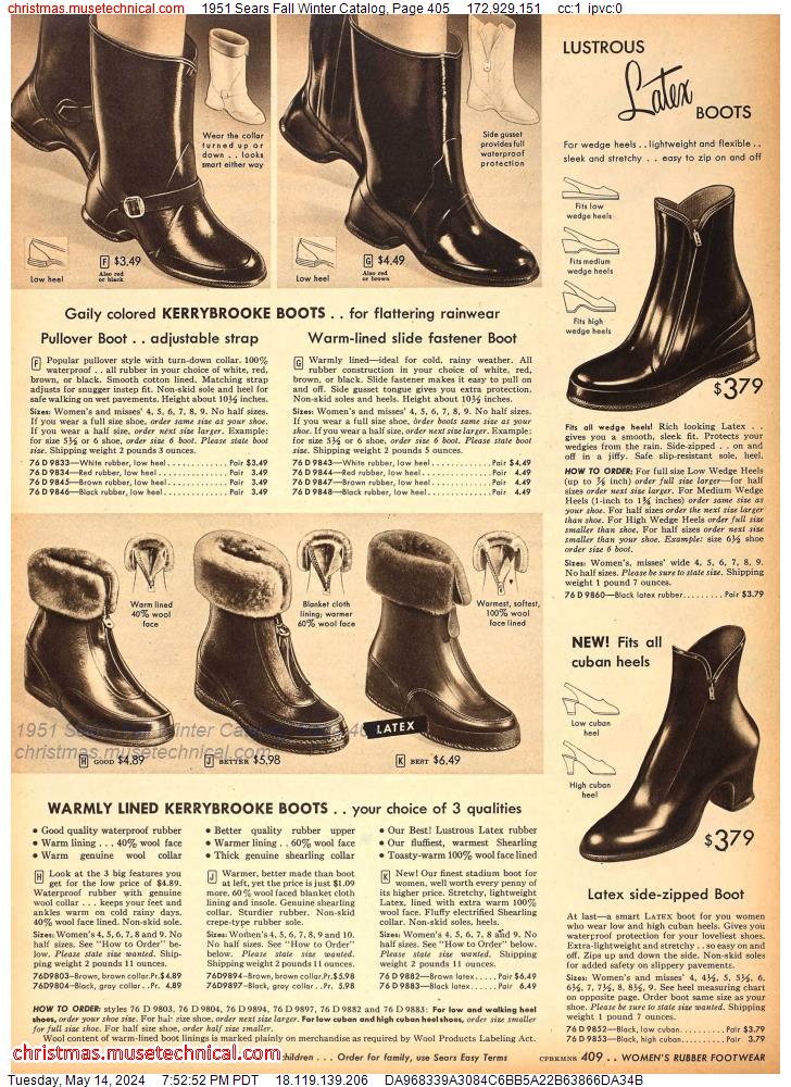 1951 Sears Fall Winter Catalog, Page 405