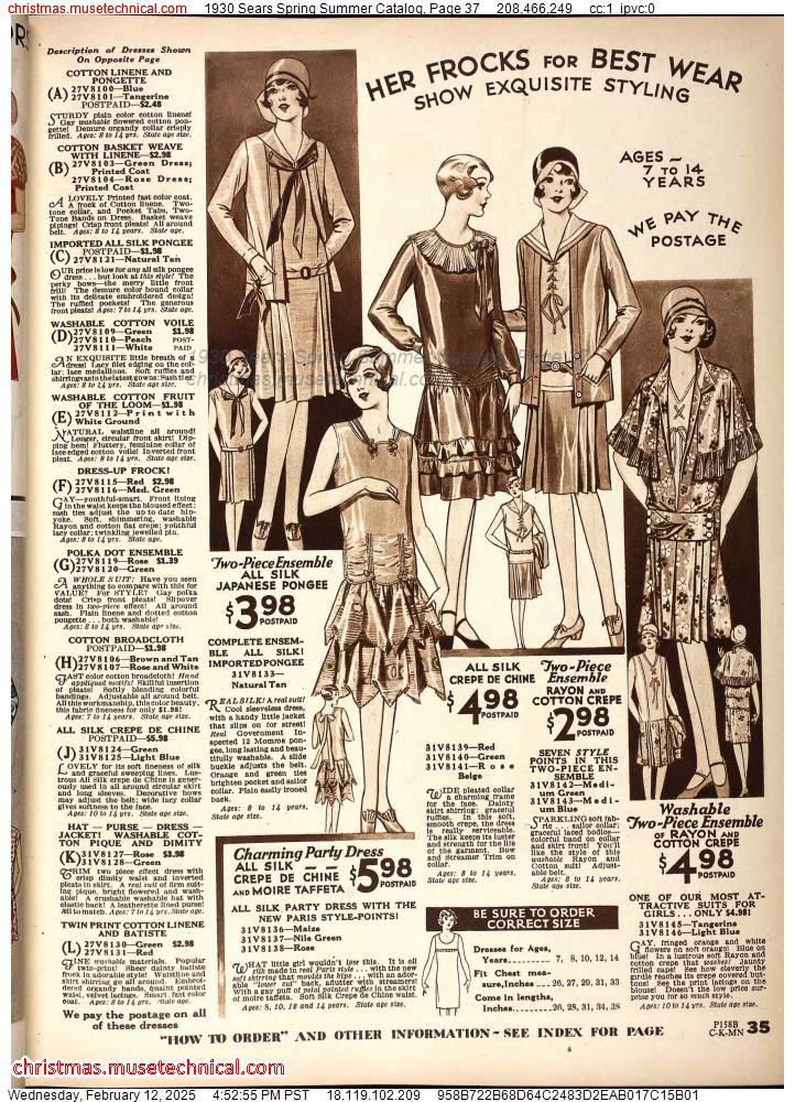 1930 Sears Spring Summer Catalog, Page 37