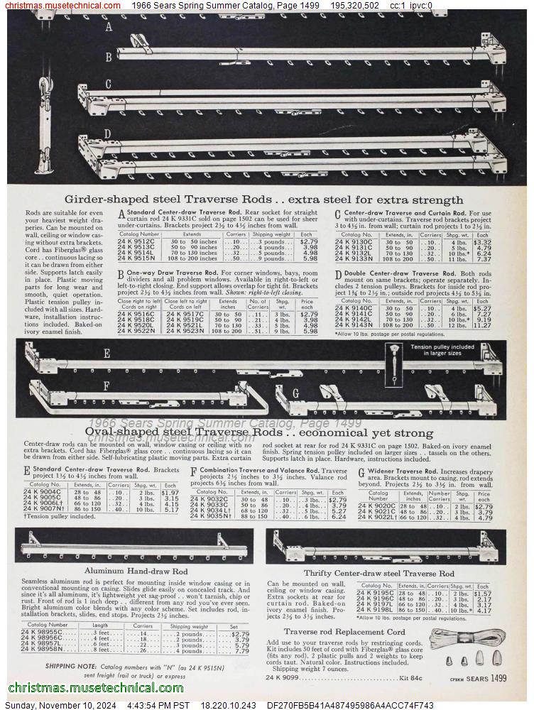 1966 Sears Spring Summer Catalog, Page 1499