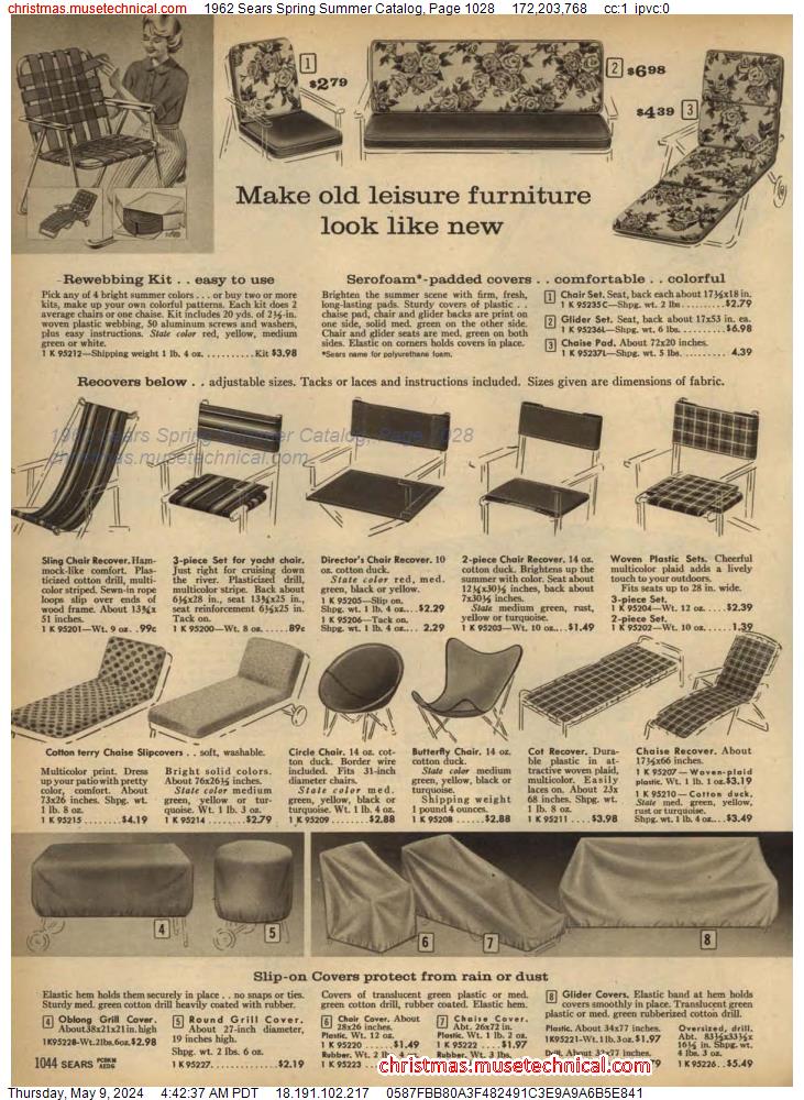 1962 Sears Spring Summer Catalog, Page 1028
