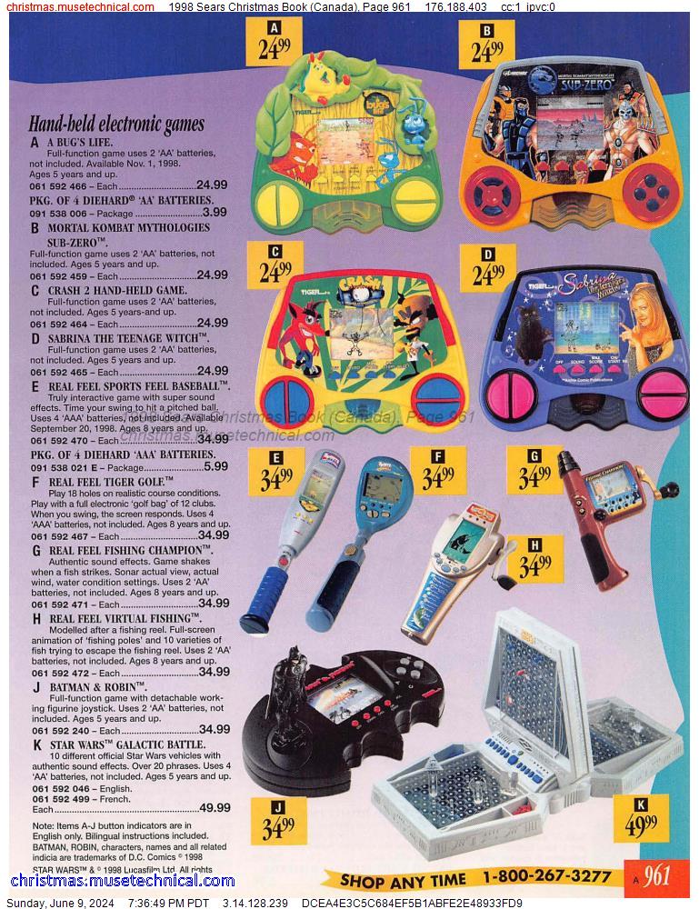 1998 Sears Christmas Book (Canada), Page 961