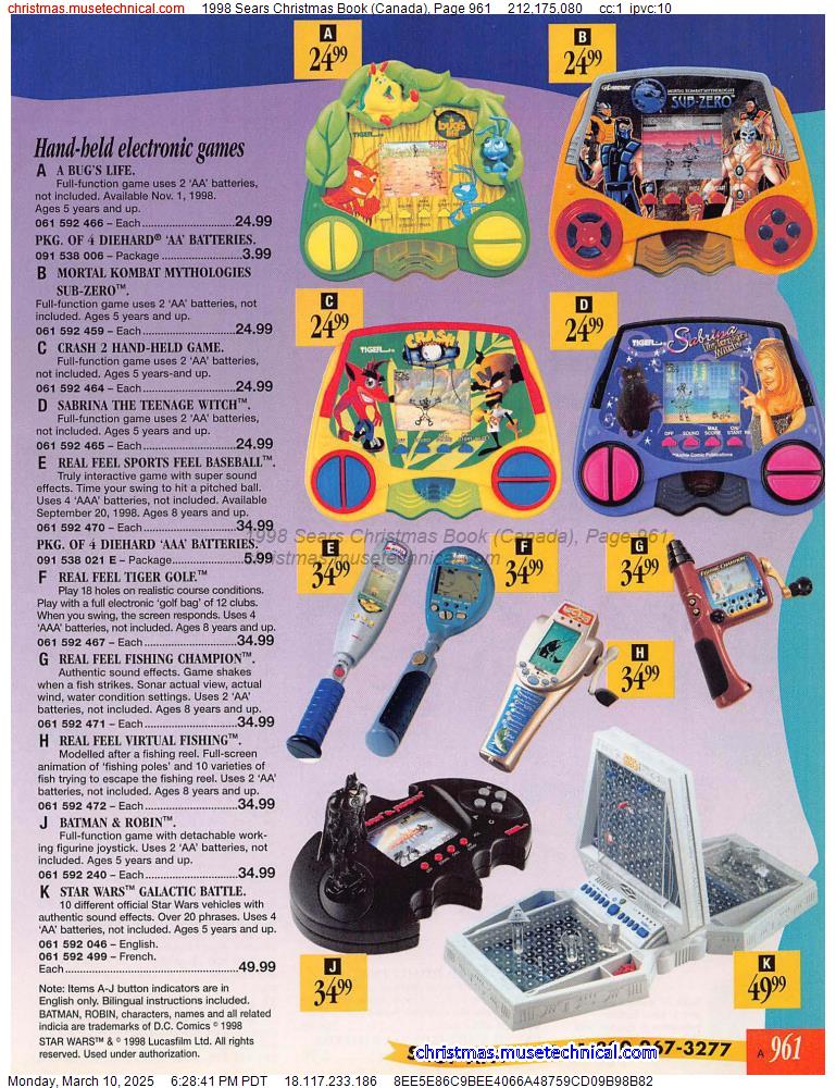 1998 Sears Christmas Book (Canada), Page 961