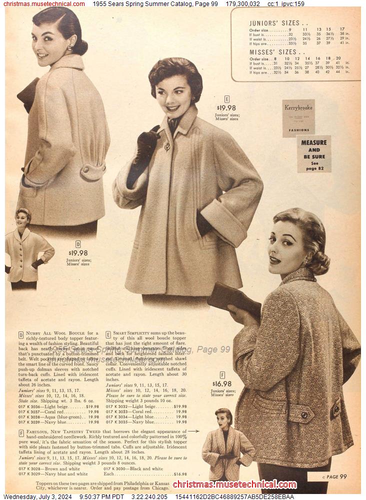 1955 Sears Spring Summer Catalog, Page 99
