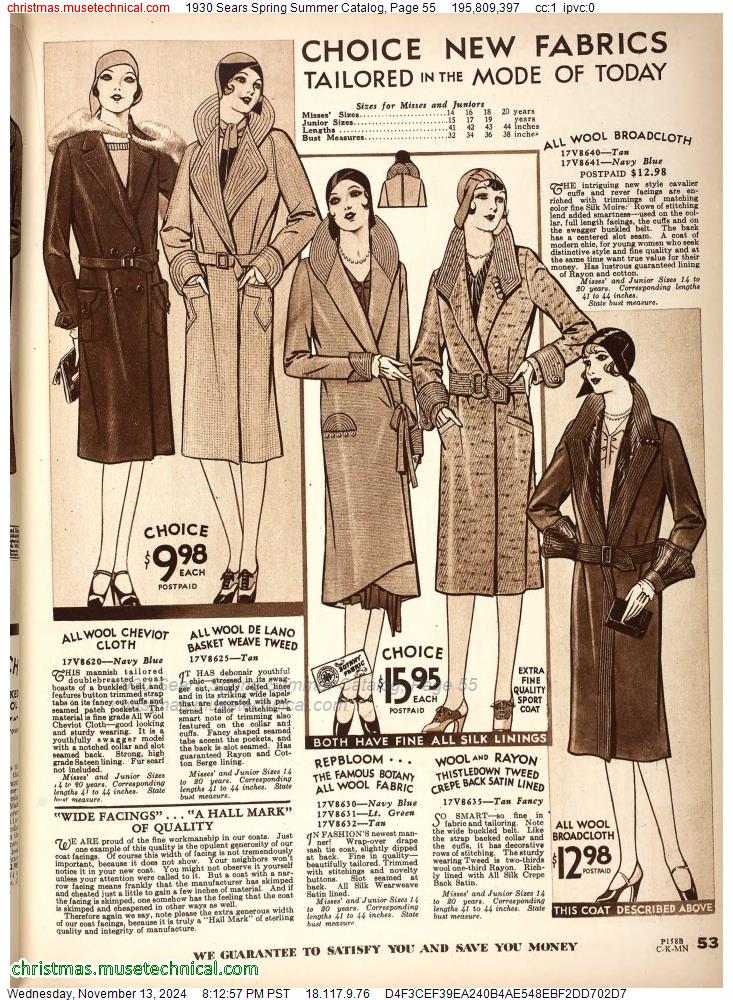 1930 Sears Spring Summer Catalog, Page 55