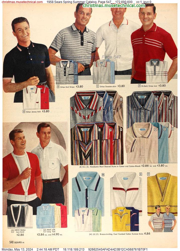 1958 Sears Spring Summer Catalog, Page 547