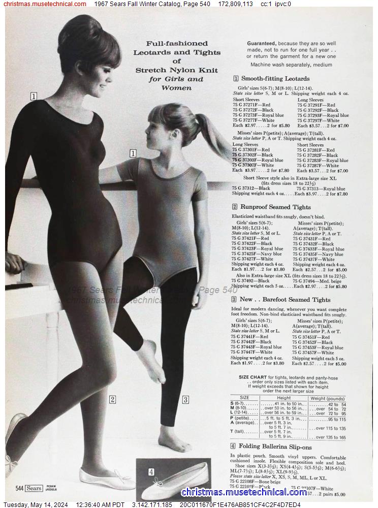 1967 Sears Fall Winter Catalog, Page 540